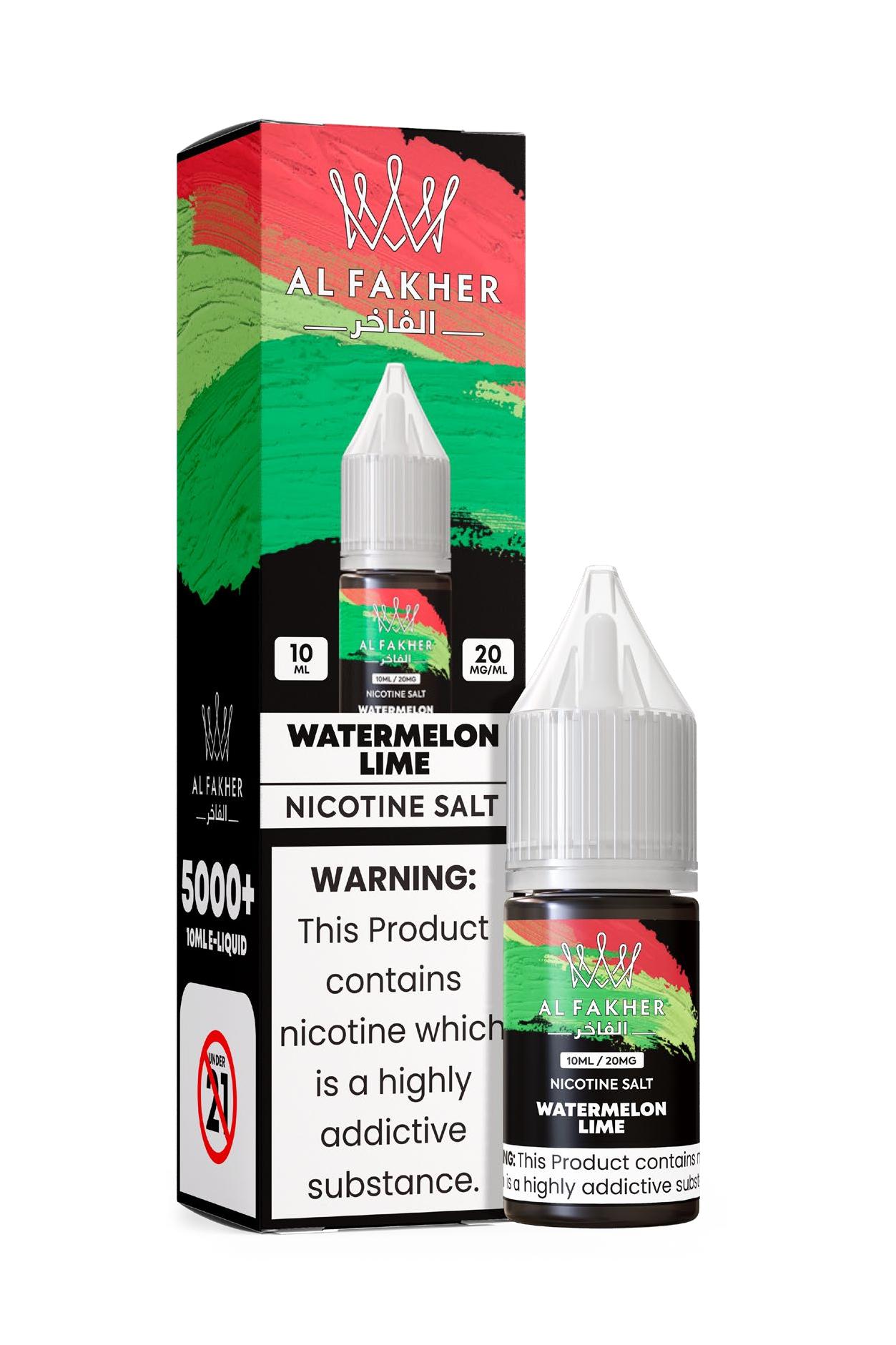 alfakervape.com Watermelon Lime 20MG Strengths 10ML 5000+ Nic Salt E-LIQUIDS by Al Fakher